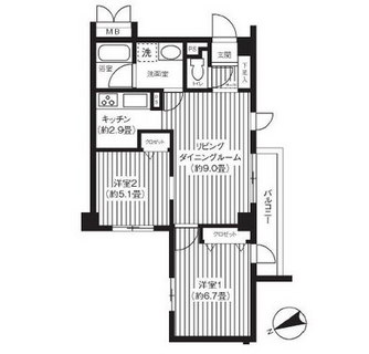 東京都杉並区浜田山４丁目 賃貸マンション 2LDK